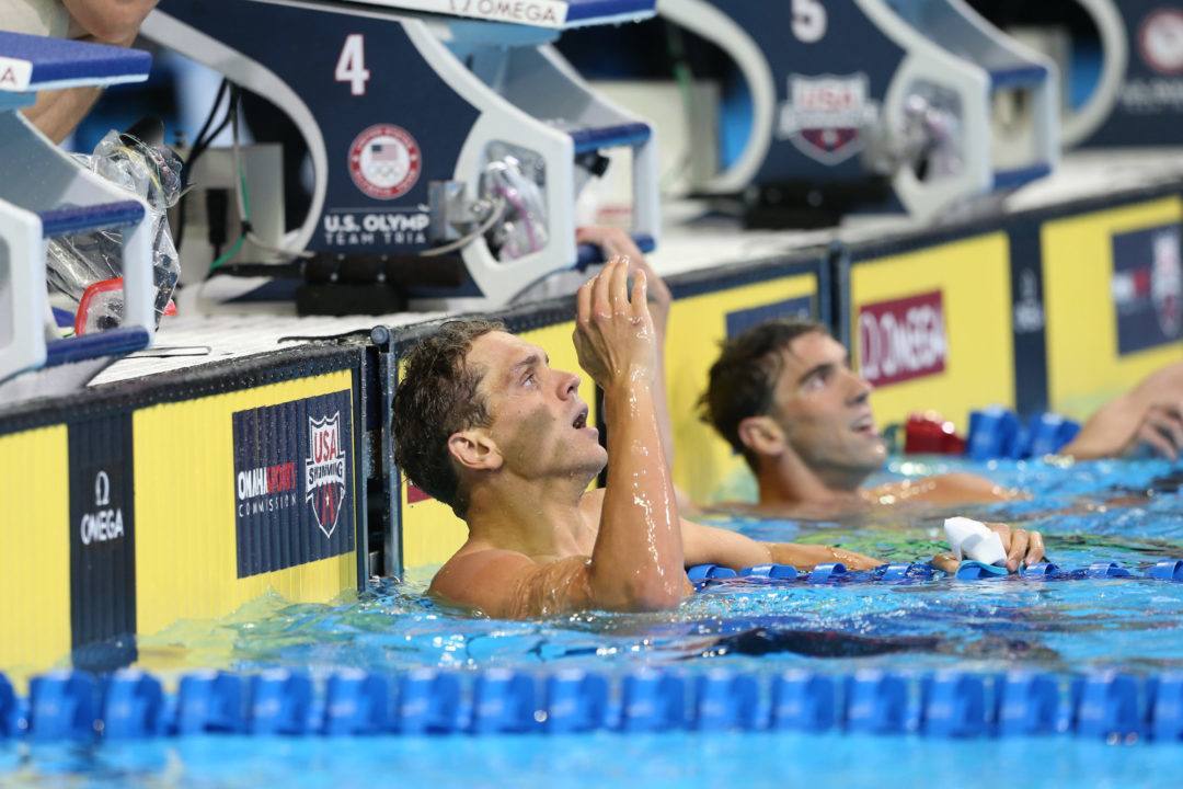 On night 3 of the 2016 U.S. Winter Nationals, U.S. Olympian Tom Shields made history with the first ever sub-44 time in the 100 yard butterfly. Archive Photo via Tim Binning/TheSwimPictures.com